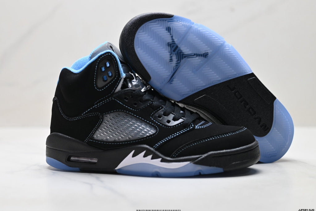 Air Jordan 5 Retro Black University Blue Sneakers
